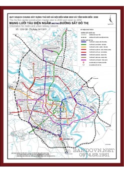 Bản đồ QH đường sắt đô thị HN