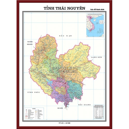 Bản đồ tỉnh Thái Nguyên