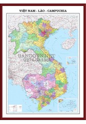 Bản đồ Việt Nam - Lào - Campuchia - VNLC3