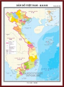 ban-do-viet-nam-tieng-trung-34-tinh-sau-sap-nhap